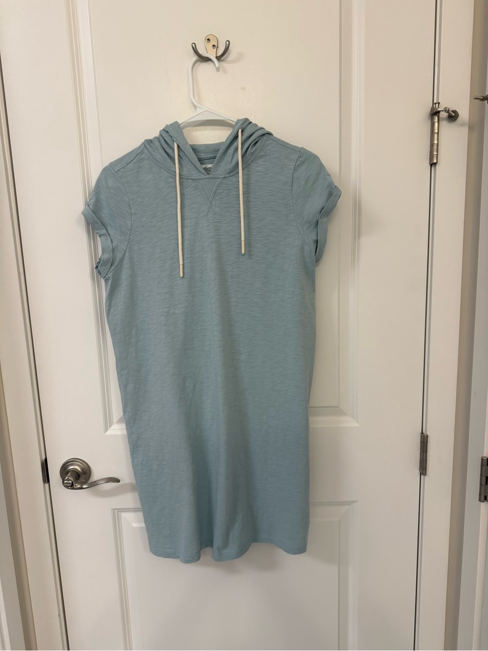 DKNY Sport Hooded T-Shirt Dress Small Blue Athleisure Casual - Picture 5 of 9